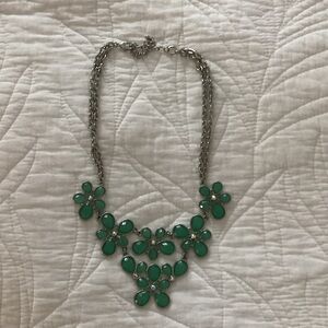 Elegant Green Floral Necklace
